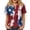 Red(American Flag Stars Striped), variant on Summer Tops for Women 250 Anniversary USA Flag Short Sleeve Patriotic American Flag Stars Striped V Neck Button T Shirt 4th Of July Outfits for Women Business Work Shirts Khaki XL