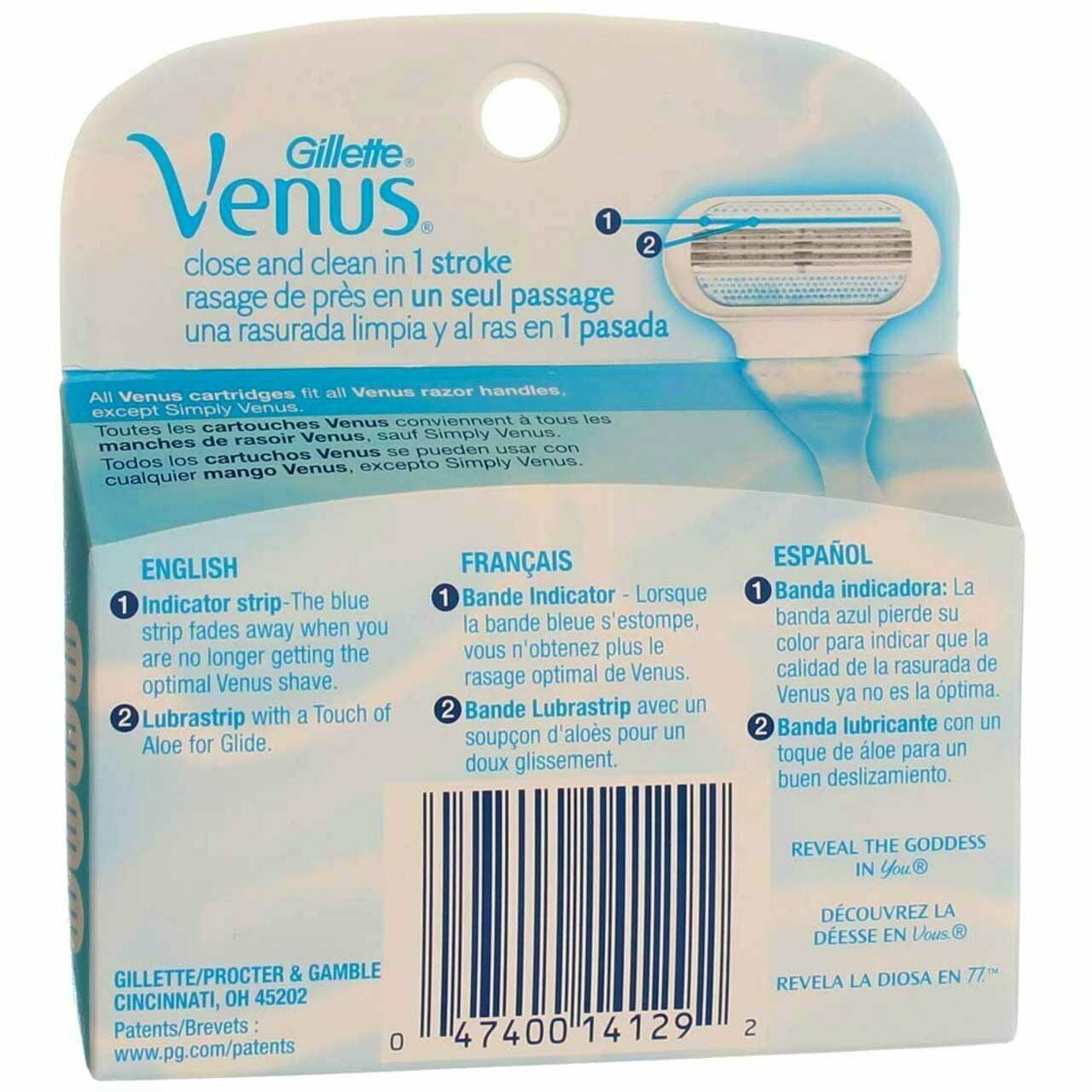 Gillette Venus Cartridges 4 Each