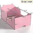 thumbnail image 4 of Jopath Toddler Floor Bed Frame, Cot Bed with Bear Shape Toddler Bed for Boys and Girls Pink, 4 of 9