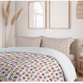 thumbnail image 6 of Ambesonne Pig Duvet Cover Sets, Cartoon Characters in Clothes, 2-King, Pale Pink and Multicolor, 6 of 6