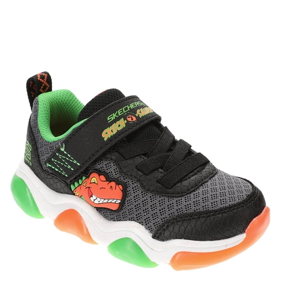 Zapatillas Skechers Mighty Glow 2.0 para Niños Negro Naranja Talla 9 Niño Pequeño