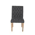 thumbnail image 5 of Pemberly Row Tufted Fabric Dining Chair in Charcoal (Set of 2), 5 of 10