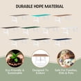 thumbnail image 4 of WestinTrends Cape May 90" HDPE Rectangle Outdoor Patio Dining Table With Umbrella Hole and Metal Frame, Teak, 4 of 15