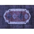 thumbnail image 1 of Ahgly Company Machine Washable Indoor Rectangle Persian Blue Traditional Area Rugs, 4' x 6', 1 of 4