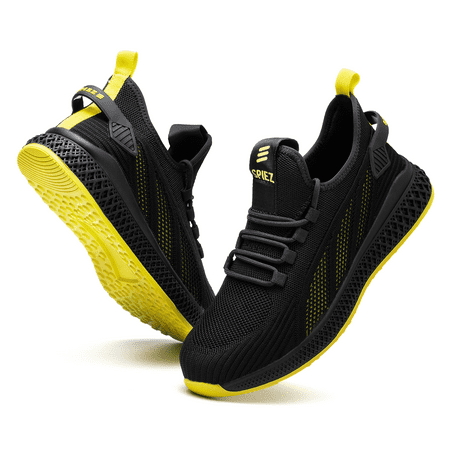 

SPIEZ Steel Toe Shoes for Men Puncture Proof Work Sneakers Slip Resistant Shoes for Work and Daily Wear
