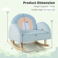 thumbnail image 2 of Infans Toddler Rocking Chair Children's Upholstered Velvet Rocker Kids Armchair Blue, 2 of 7