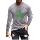 thumbnail image 2 of Blusas y camisas de manga larga y cuello redondo para hombre, camisetas casuales con estampado de moda y cuello redondo, blusas de licra de manga corta para hombre., 2 of 5