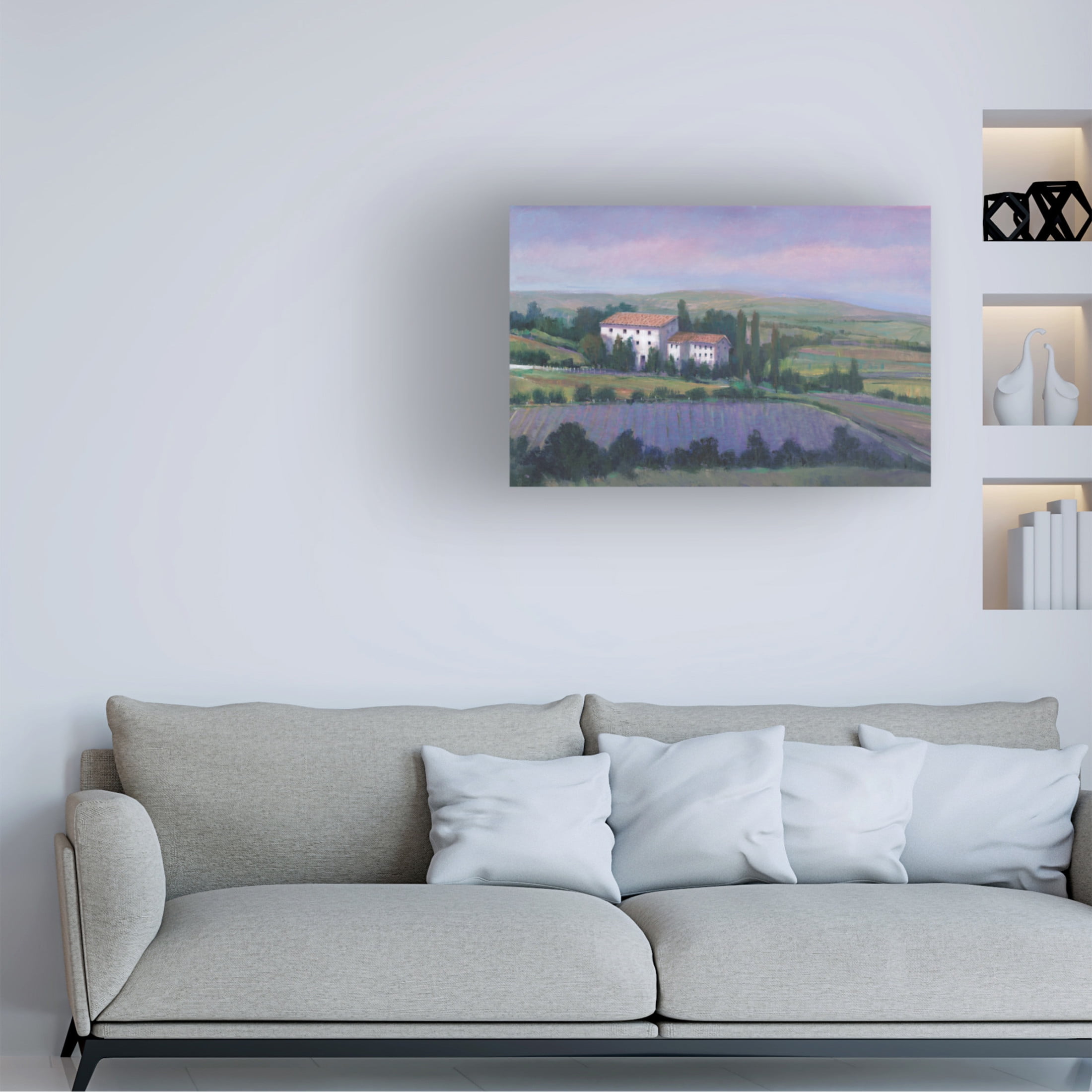 Trademark Fine Art Tim OToole Soft Lavender Fields I Canvas Wall Art