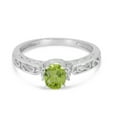 thumbnail image 6 of 10k White Gold Oval Peridot And Diamond Ring, 6 of 6