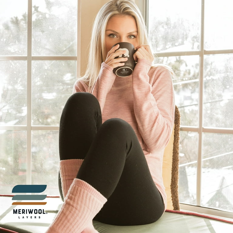 Heavyweight merino wool base layer womens top