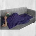 thumbnail image 6 of Dark Purple Soft Flannel Fleece Blanket, Floral Motifs Print in a Vintage Style Fine Art Strokes and Curves Ornamental, Cozy Plush for Indoor and Outdoor Use, 70" x 90", Dark Indigo, by Ambesonne, 6 of 6