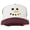 Maroon White, variant on Snowman Face Embroidered Foam Mesh Cap - Maroon White OSFM