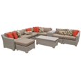 thumbnail image 1 of Coast 10 Piece Outdoor Wicker Patio Furniture Set in Wheat, 1 of 2