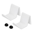 thumbnail image 1 of Soporte para mando de juego de 2 piezas, acrílico blanco, duradero, con abrazadera de alambre para organizar auriculares., 1 of 14