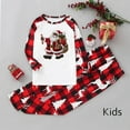 thumbnail image 2 of Odeerbi Christmas Pajamas for Family Holiday Long Sleeve Family Christmas Pajamas Matching Sets Kids Christmas Plaid Printed Blouse Tops + Pants Sleepwear Family Matching PJs Set Red, 2 of 6