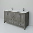 thumbnail image 5 of Jacques 60 in. W Distressed Grey Double Bath Vanity, Cultured Marble Top, and Faucet Set, 5 of 8
