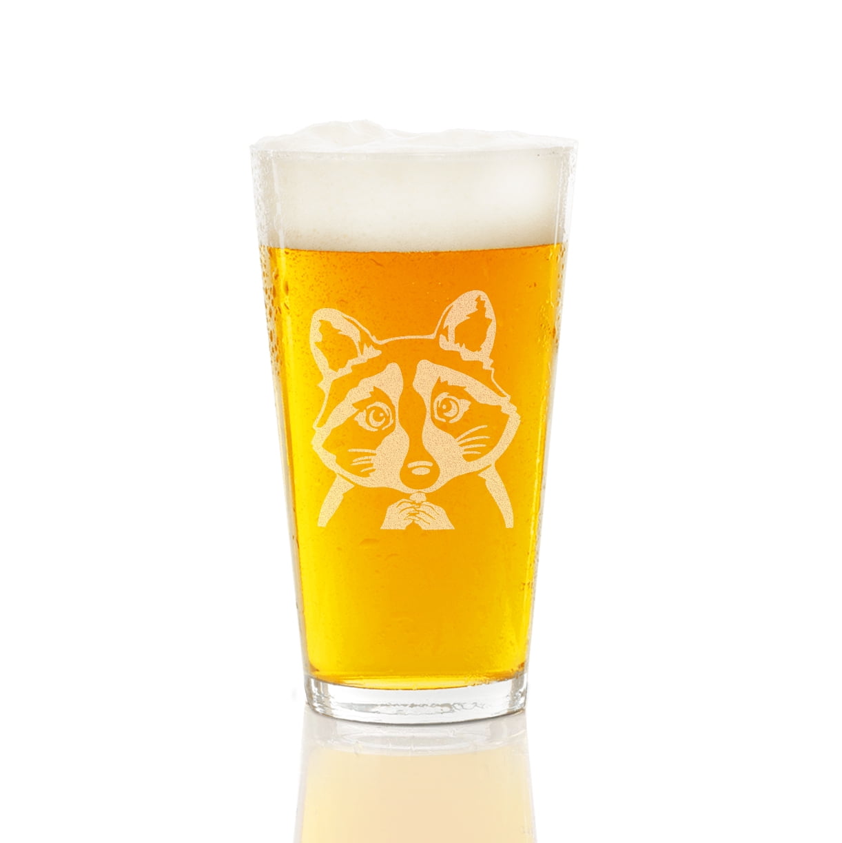 Personalised 1 Pint Tulip Beer Glass With Skull and Crossbones Design 