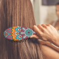 thumbnail image 4 of Ethnic Tribal Mandala Hair Brush - Anti-Frizz Paddle Brush with Ergonomic Handle, No-Pull Comfort, 4 of 5
