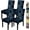 Blue Gold Geometric, variant on Anna QUUEN Black White Gold Marble Print Dining Chair Covers Set of 4,Stretch Fit Washable Elastic Slipcovers,Waterproof Furniture Protector for Kitchen Dining Room Chairs
