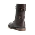 thumbnail image 4 of BURUDANI Women's Ankle Bootie Winter Lace up Mid Calf Military Combat Boots, 4 of 6