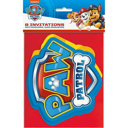 Paw Patrol Large Invitations 8ct