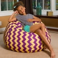 thumbnail image 4 of Posh Creations Bean Bag Chair, Kids, 3 ft, Purple & Yellow Chevron, 4 of 4
