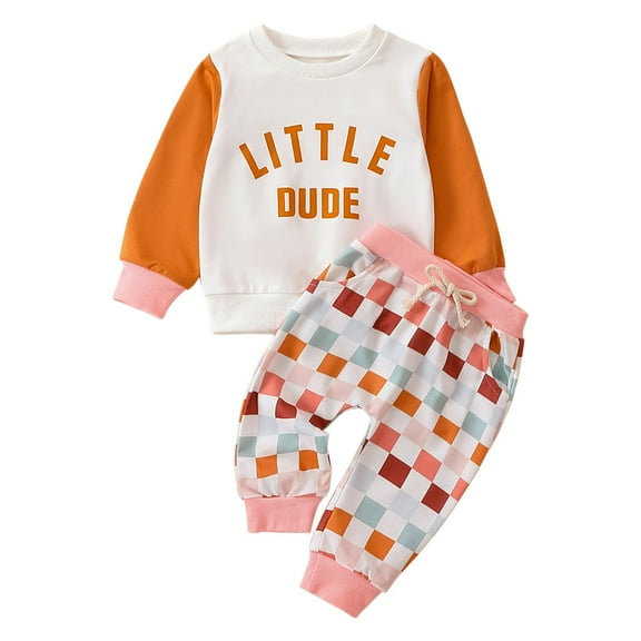 Caqnni Toddler Baby Boy Fall Winter Clothes Outfits Long Sleeve Sweatshirt Tops Jogger Pants Sets Sweatsuit (100,Z091-Brown)