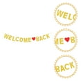 thumbnail image 2 of Glitter Gold Welcome Back Banner Hanging Welcome Back Sign Banner for Party, 2 of 8