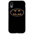 thumbnail image 1 of Funda de teléfono Batman con escudo estampado negro y dorado para iPhone XR, 1 of 3