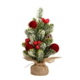 thumbnail image 2 of PONPRNGY Mini Christmas Tree, Small Christmas Little Tree, Table top Tree, Miniature Pine Artificial Xmas Tree with Ball Ornaments for Holiday Season Desk Decoration Centerpiece, 2 of 6