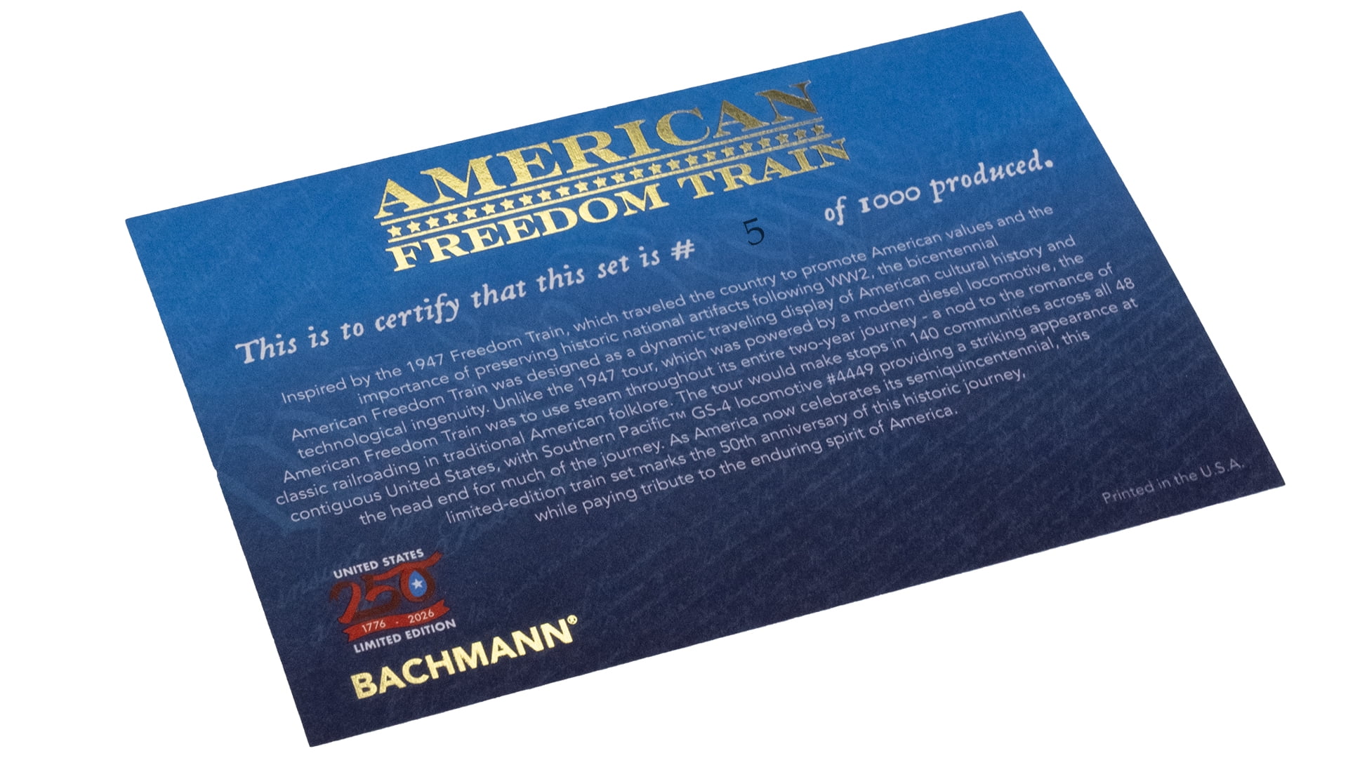 Bachmann Trains - AMERICAN FREEDOM TRAIN - Ready To Run Electric Train Set - HO Scale