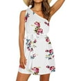 thumbnail image 2 of Pntutb Summer Dresses,Womens Dresses,Women Print One Shoulder Sleeveless Tie Party Floral Print Mini Dress, 2 of 5