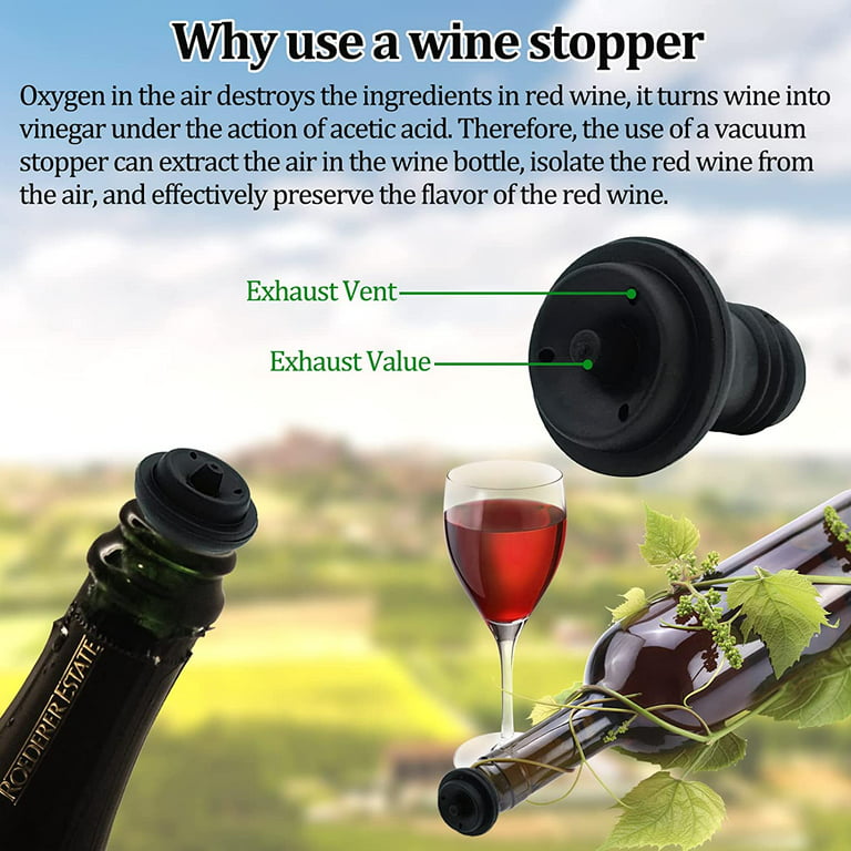 Wine Stopper, 2 In 1 Wine Pourer Stoppers, Flower Wine Aerator Pourer,  Reusable Leakproof Wine Preserver