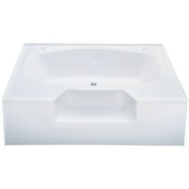 Better Bath W4054-SPK, White, ABS 40" x 54", Center Drain Bathtub