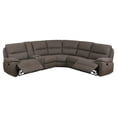 thumbnail image 7 of Coaster Variel 6-Piece Faux Leather Modular Motion Sectional in Brown, 7 of 7
