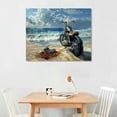thumbnail image 2 of Orinice David Mann Biker Nostalgic Motorcycle Canvas Art Wall Painting Canvas Painting Wall Art for Bedroom Living Room Decor Gift  16x12in, 2 of 6