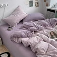 thumbnail image 4 of INS Blue Checkerboard Girls Boys Single Double Size Solid Colors Flat Sheet Duvet Cover Pillowcase Bed Linens Home Textile, 4 of 7