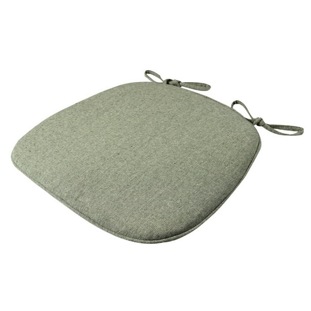 Cojín de asiento transpirable de 1 pieza Cojín de asiento de lino para el hogar Cojín de silicona para silla de comedor