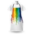 thumbnail image 3 of Abstract Apron, Rainbow Colored Paint Dripping Splattered Drops Creative Graphic Art Design, Unisex Kitchen Bib with Adjustable Neck for Cooking Gardening, Adult Size, Multicolor, by Ambesonne, 3 of 4