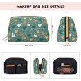thumbnail image 2 of Bingfone Flowe Rooster Print Leather Makeup Bag, Portable Hand-held Zipper Female Cosmetic Bag Toiletry Bag, Suitable for Home and Travel, 2 of 6