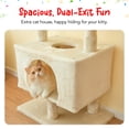 thumbnail image 6 of Furcato Cat Tree, Floor to Ceiling Cat Tower Adjustable Height [92.9-102.4 in=235-258cm], 7 Tiers Cat Climbing Play House, Beige, 6 of 9