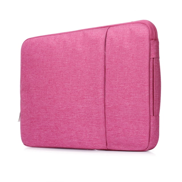 Bolsa de tela vaquera para ordenador portátil de 15 pulgadas, cremallera lavable, protección de Color sólido, reemplazo a prueba de arañazos, Almacenamiento y organización del hogar Rosa roja Toystoory HA072613-06