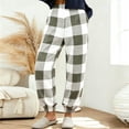 thumbnail image 3 of Stamzod Flannel Pajama Pants Women Fashion Plaid Warm Winter Lounge Pants Comfy Fuzzy Fleece Sleepwear for Women with Pockets, 3 of 8