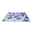 thumbnail image 2 of Ahgly Company Machine Washable Indoor Square Abstract Blue Modern Area Rugs, 7' Square, 2 of 4
