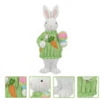 thumbnail image 3 of Easter Themed Rabbit Statue Adornment Weaving Effect Bunny Ornament Desktop Decoration, 3 of 3