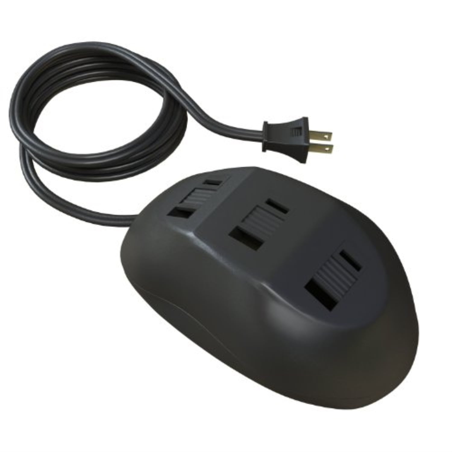stanley 31369 powerhub tabletop polarized 3outlet extension cord, black