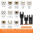 thumbnail image 4 of 15Pcs Oscillating Saw Blades Set Multipurpose Extra-Long Japanese Precision Teeth Saw Blade Curved-Edge Bi-Metal Multitool Blades High-Carbon Steel Oscillating Tool Cutting Blade, 4 of 8
