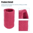 thumbnail image 4 of Unique Bargains Pair Sweat Absorbing Wrist Sweatbands Athletic Cotton Terry Cloth Pink 8x10cm, 4 of 6