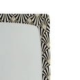 thumbnail image 3 of Ambesonne Retro Fitted Sheet, Wave Geometric Motif Art Deco, Queen Size, Dark Grey White Fawn, 3 of 5