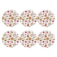thumbnail image 2 of Bingfone Vintage Fast Food Leather Drinks Coasters with Set of 6,Suitable for Home Kitchen,Coffee Cup Coasters Home Gift, 2 of 9